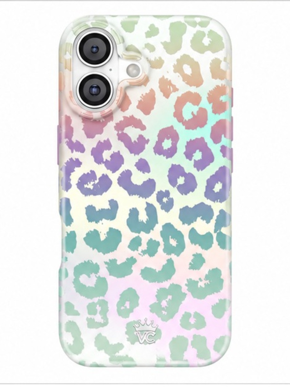 Velvet Caviar Iridescent Leopard White Opal iPhone 6.3 2025 Case MagSafe NWT